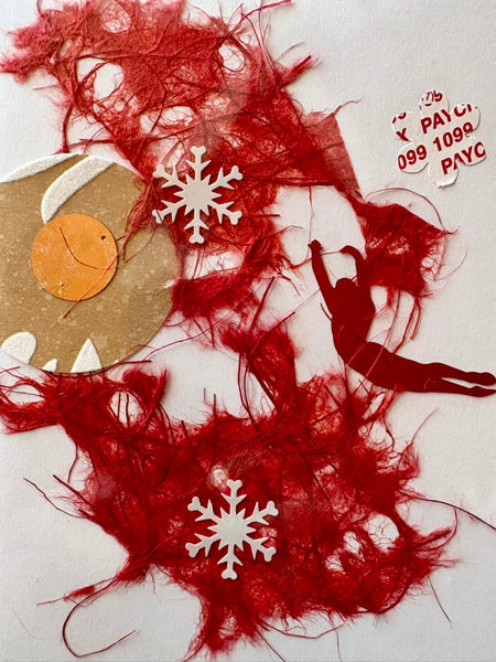 Holiday Cards- White cards with red figure