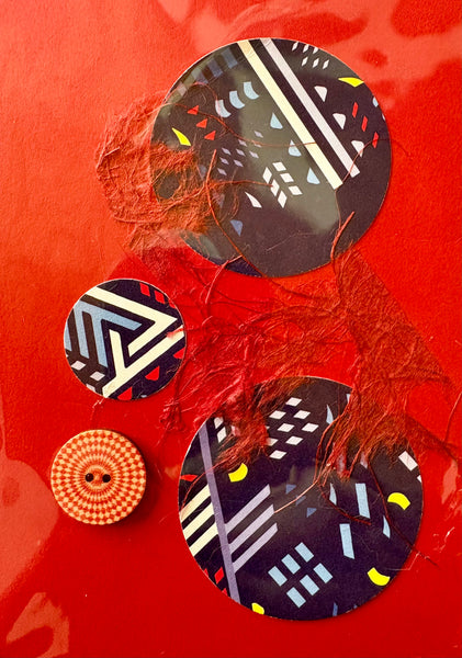 Holiday Cards- Red Card w/Purple Balls