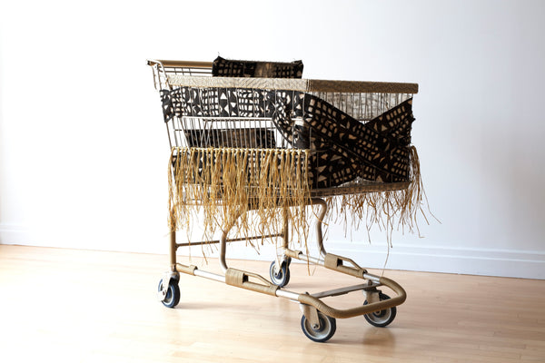Appropriation Mud Cloth Baggage Cart
